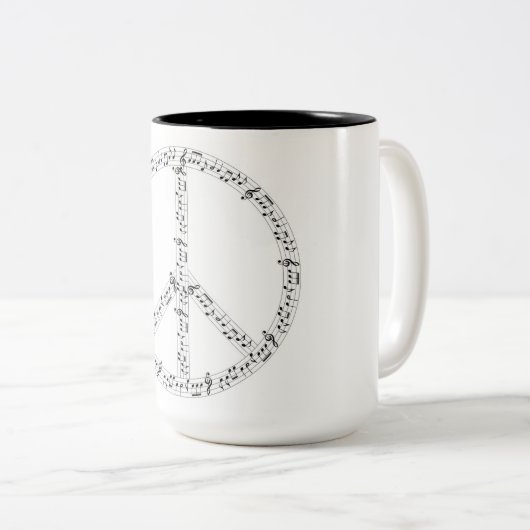 Piano-Kaffee-Tasse Zweifarbige Tasse (VorderseiteRechts)