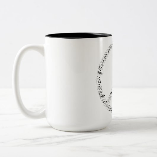 Piano-Kaffee-Tasse Zweifarbige Tasse (Links)