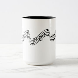 Piano-Kaffee-Tasse Zweifarbige Tasse