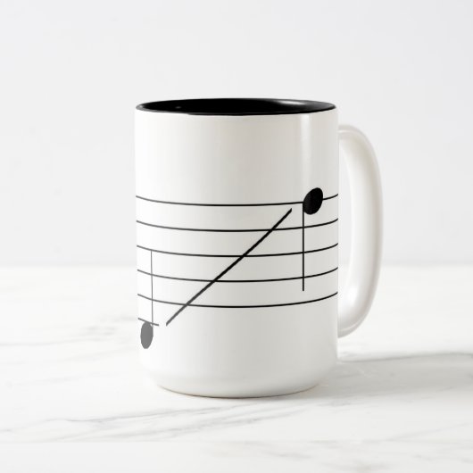 Piano-Kaffee-Tasse Zweifarbige Tasse (VorderseiteRechts)