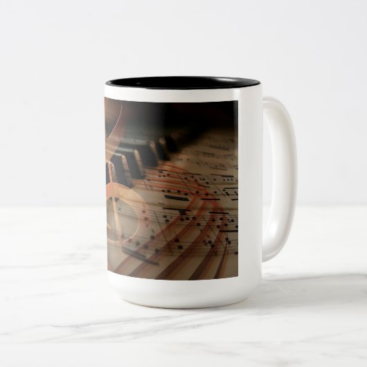 Piano-Kaffee-Tasse Zweifarbige Tasse (VorderseiteRechts)