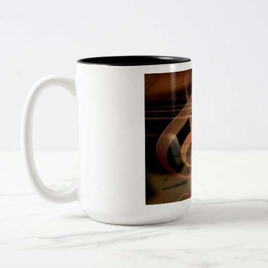 Piano-Kaffee-Tasse Zweifarbige Tasse (Links)