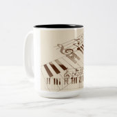 Piano-Kaffee-Tasse Zweifarbige Tasse (Vorderseite Links)