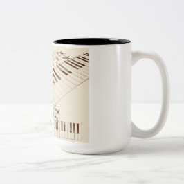 Piano-Kaffee-Tasse Zweifarbige Tasse