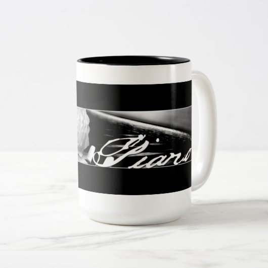 Piano - Kaffee, Tee-Tasse, Cup Zweifarbige Tasse (VorderseiteRechts)