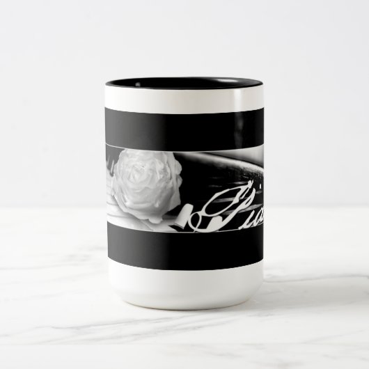 Piano - Kaffee, Tee-Tasse, Cup Zweifarbige Tasse (Mittel)