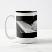 Piano - Kaffee, Tee-Tasse, Cup Zweifarbige Tasse (Links)