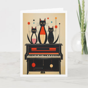 Piano Katzen Karte