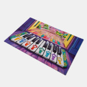 Piano Key Footprints Doormat Fußmatte (Schrägansicht)