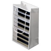 Piano Key-Geschenktasche Kleine Geschenktüte (Rückseite Schrägansicht)