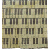 Piano Key Musik Badezimmer Dusche Vorhang (Vorderseite)