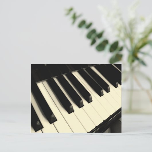 Piano Key Postcard Postkarte (Stehend Vorderseite)