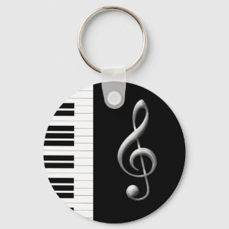 Piano Key und Gclef Schlüsselanhänger