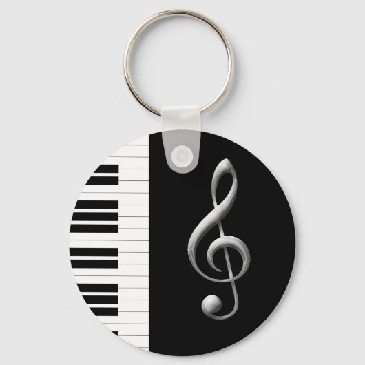 Piano Key und Gclef Schlüsselanhänger (Vorderseite)