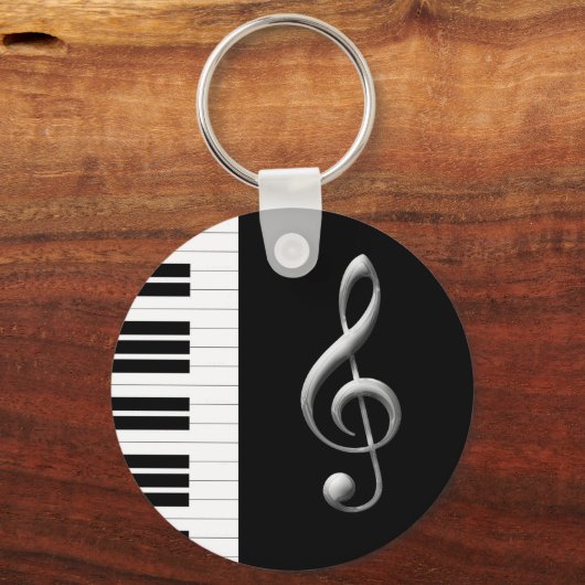 Piano Key und Gclef Schlüsselanhänger (Vorderseite)