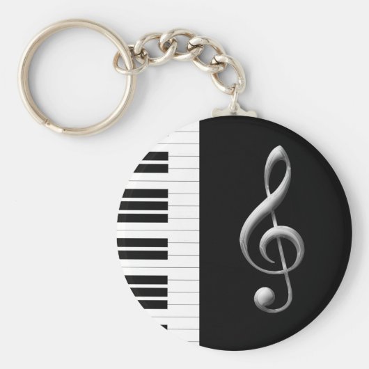 Piano Key und Gclef Schlüsselanhänger (Vorne)