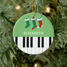 Piano Key Weihnachtssocken Grün