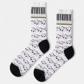 Piano Keyboard And Musical Notes Socken (Linkes Detail)