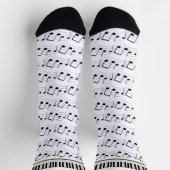 Piano Keyboard And Musical Notes Socken (Oben)