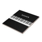 Piano Keyboard Black and White Keys Personalized Fliese (Seite)
