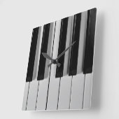 Piano Keyboard Custom Wall Clock Quadratische Wanduhr (Winkel)