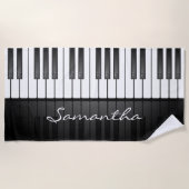 Piano Keyboard Design Beach Handtuch (Vorderseite)