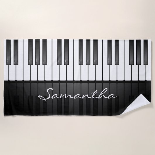 Piano Keyboard Design Beach Handtuch (Vorderseite)