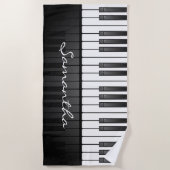 Piano Keyboard Design Beach Handtuch (Vorderseite)