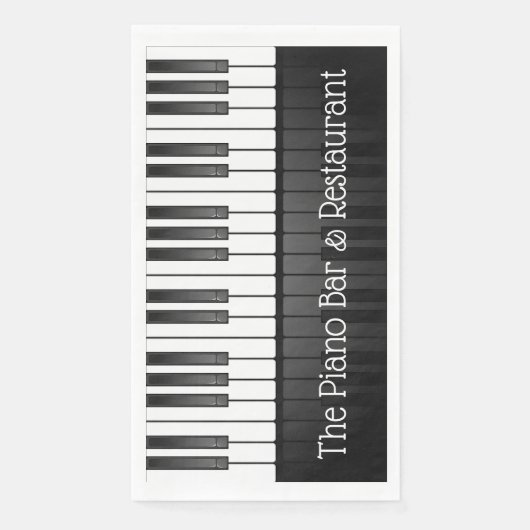 Piano Keyboard Design Gasttuch Napkins Serviette (Vorderseite)