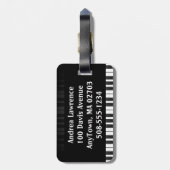 Piano Keyboard Design Luggage Tags Gepäckanhänger (Rückseite vertikal)
