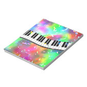 Piano Keyboard farbiges Musikthema Notizblock (Rotiert)