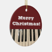 Piano Keyboard Foto Weihnachten Keramik Ornament (Rechts)