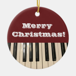 Piano Keyboard Foto Weihnachten Keramik Ornament
