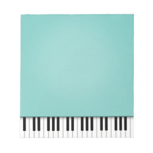 Piano Keyboard Fun Aqua 5,5x6 Musik Notizblock