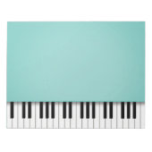 Piano Keyboard Fun Aqua 8.5x11 Musik Notizblock (Vorderseite)