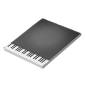 Piano Keyboard Fun Black 5.5x6 Musik Notizblock (Rotiert)