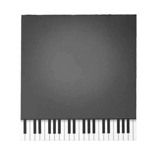 Piano Keyboard Fun Black 5.5x6 Musik Notizblock (Vorderseite)