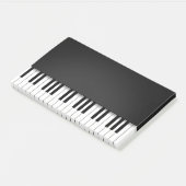 Piano Keyboard Fun Black Musiknotens Post-it Klebezettel (angewinkelt)