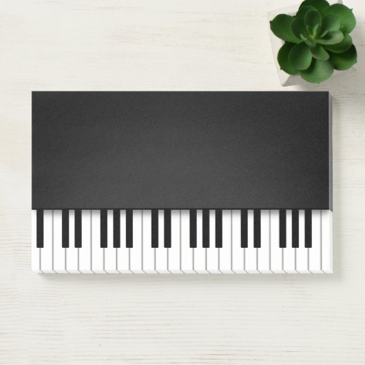 Piano Keyboard Fun Black Musiknotens Post-it Klebezettel (Büro)