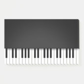 Piano Keyboard Fun Black Musiknotens Post-it Klebezettel (Vorderseite)