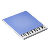 Piano Keyboard Fun Blue 5.5x6 Musik Notizblock (angewinkelt)