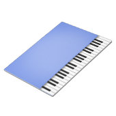 Piano Keyboard Fun Blue 8.5x11 Musik Notizblock (angewinkelt)