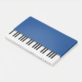 Piano Keyboard Fun Blue Music Post-it Klebezettel (angewinkelt)