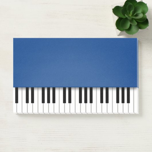 Piano Keyboard Fun Blue Music Post-it Klebezettel (Büro)