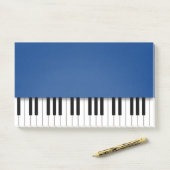 Piano Keyboard Fun Blue Music Post-it Klebezettel (Auf Schreibtisch)