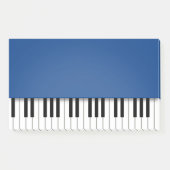 Piano Keyboard Fun Blue Music Post-it Klebezettel (Vorderseite)