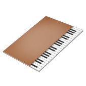 Piano Keyboard Fun Brown 8.5x11 Musik Notizblock (angewinkelt)