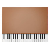 Piano Keyboard Fun Brown 8.5x11 Musik Notizblock (Vorderseite)