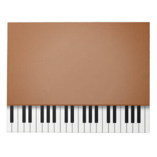 Piano Keyboard Fun Brown 8.5x11 Musik Notizblock
