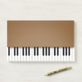 Piano Keyboard Fun Brown Music Post-it Klebezettel (Auf Schreibtisch)